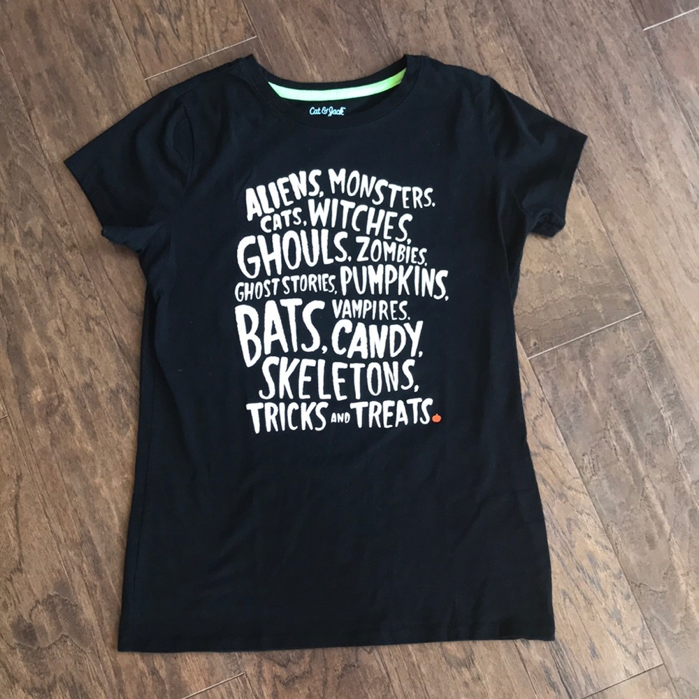 👻Cat & Jack Girls Halloween Graphic T-Shirt – Size